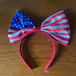American flag bow headband